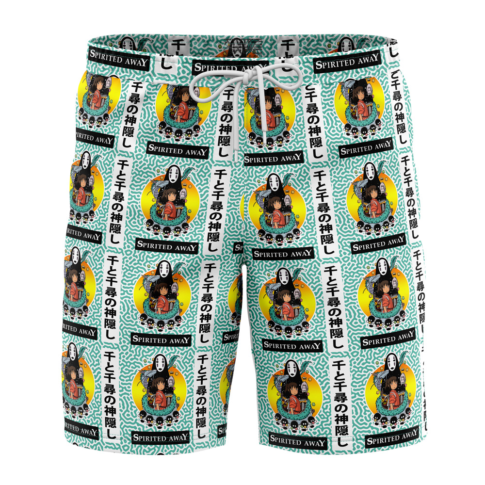 Spirited Away Studio Ghibli Board Shorts Swim Trunks Anime Swim