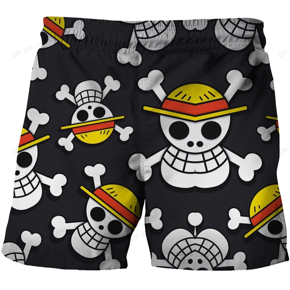 One Piece Luffy Pirate Swim Trunks | Anime Swim Trunks Store