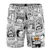 Aloha Strawhat OP Hawaiian Shorts FRONT Mockup Knot - Anime Swim Trunks