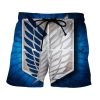 Anime Attack on Titan Beach Shorts Men Harajuku Fashion 3D Shingeki No Kyojin Print Shorts Surf 13 - Anime Swim Trunks