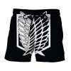 Anime Attack on Titan Beach Shorts Men Harajuku Fashion 3D Shingeki No Kyojin Print Shorts Surf 15 - Anime Swim Trunks