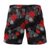 Black Aloha Akatsuki N Seperated Template Gym Short BACK Mockup - Anime Swim Trunks