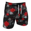 Black Aloha Akatsuki N Seperated Template Gym Short F SIDE Mockup - Anime Swim Trunks