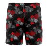 Black Aloha Akatsuki Hawaiian Shorts BACK Mockup - Anime Swim Trunks