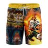 Blazing Bakugo My Hero Academia Hawaiian Shorts FRONT Mockup Knot - Anime Swim Trunks