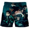 Demon Slayer Short Pants Men 3D Print Anime Kimetsu No Yaiba Board Shorts Casual Hawaii Beach 18 - Anime Swim Trunks