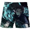 Demon Slayer Short Pants Men 3D Print Anime Kimetsu No Yaiba Board Shorts Casual Hawaii Beach 25 - Anime Swim Trunks