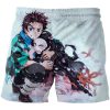 Demon Slayer Short Pants Men 3D Print Anime Kimetsu No Yaiba Board Shorts Casual Hawaii Beach 29 - Anime Swim Trunks