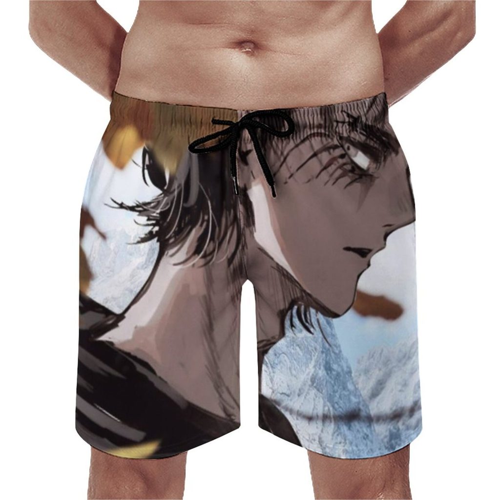 Eren Yeager Board Shorts Attack on Titan Final Season Anime Manga Japan Sports Fitness Beach Shorts 1 - Anime Swim Trunks