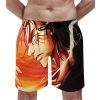 Eren Yeager Board Shorts Attack on Titan Final Season Anime Manga Japan Sports Fitness Beach Shorts 5 - Anime Swim Trunks