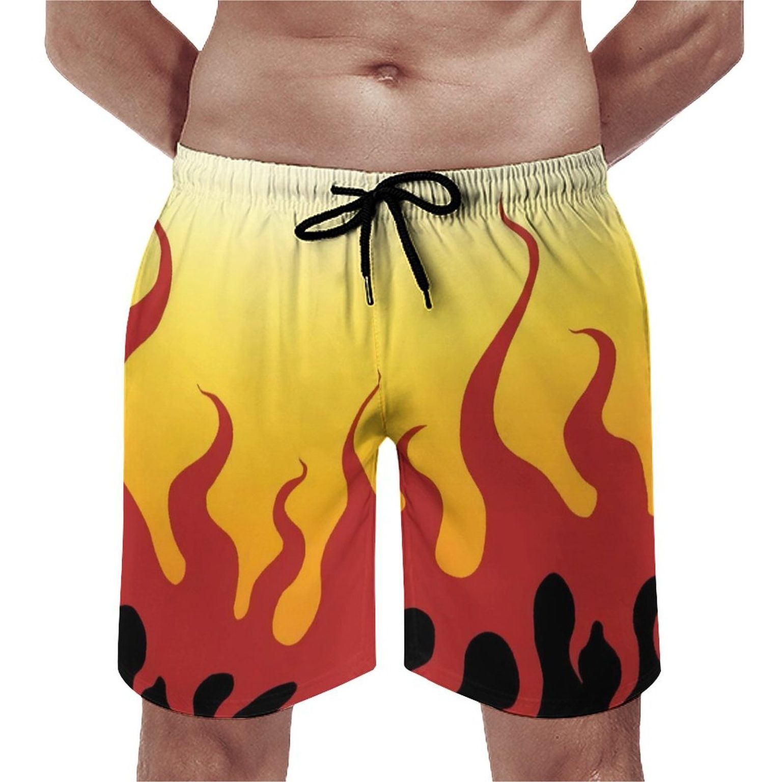 Demon Slayer Pattern Board Rengoku Shorts Anime | Anime Swim Trunks Store