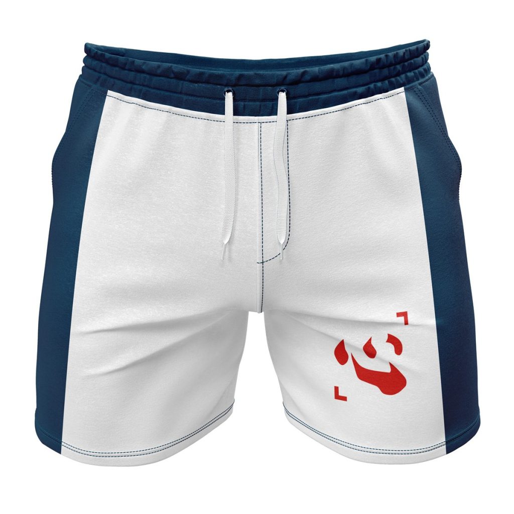 Gym Short front 1 3 - Anime Swim Trunks