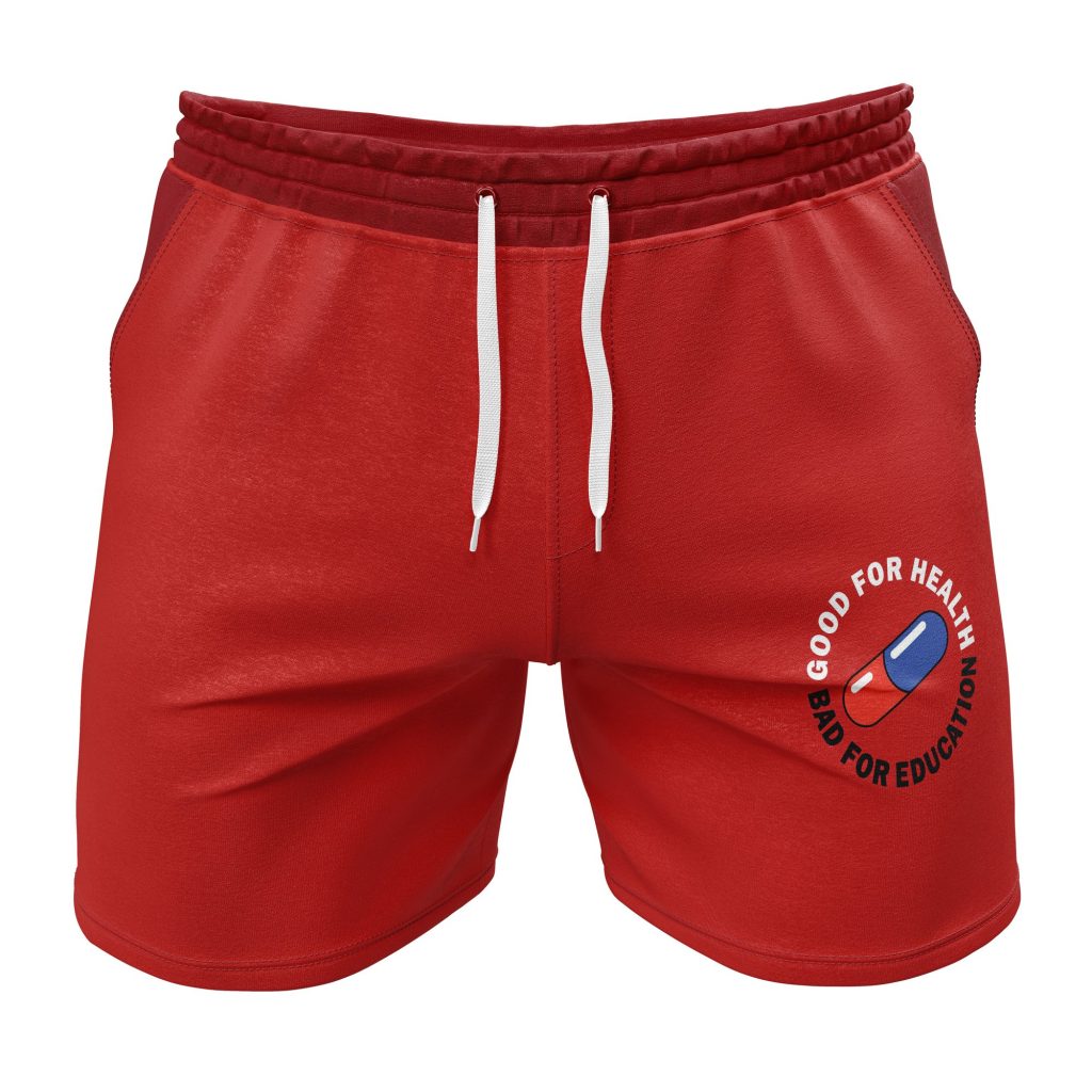 Gym Short front 12 1 - Anime Swim Trunks