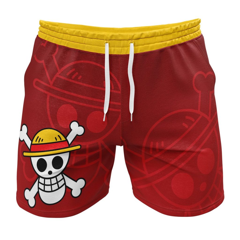 Gym Short front 13 1 - Anime Swim Trunks