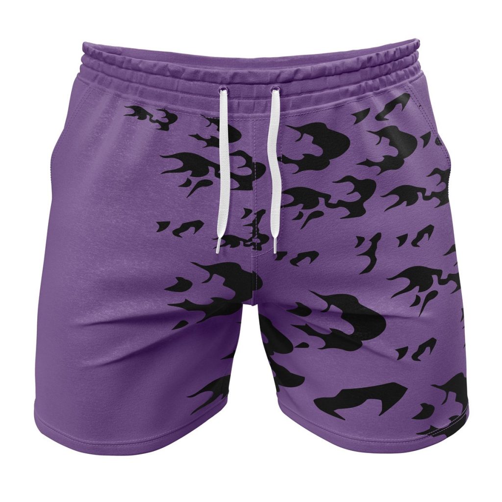 Gym Short front 14 1 - Anime Swim Trunks