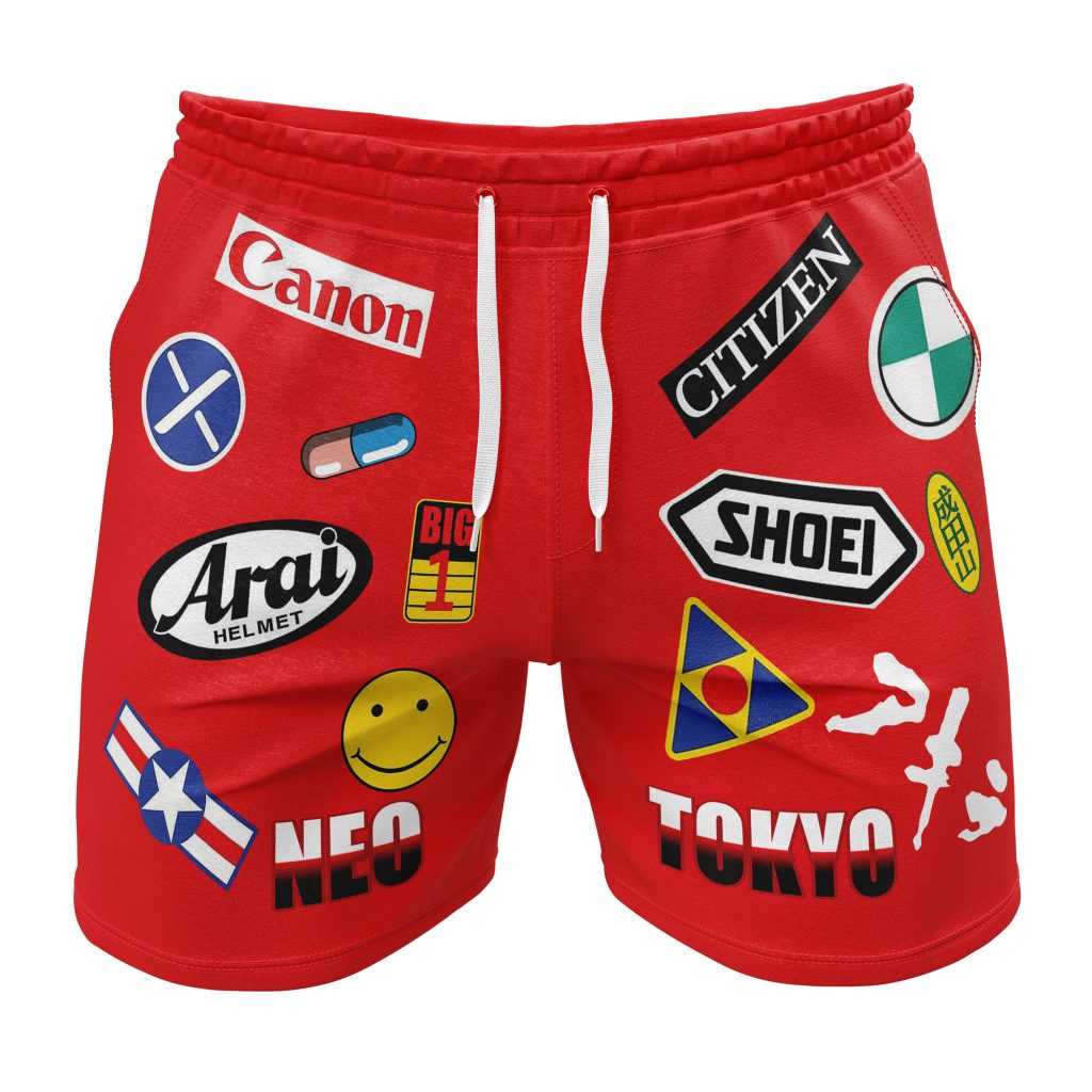 Gym Short front 16 1 - Anime Swim Trunks