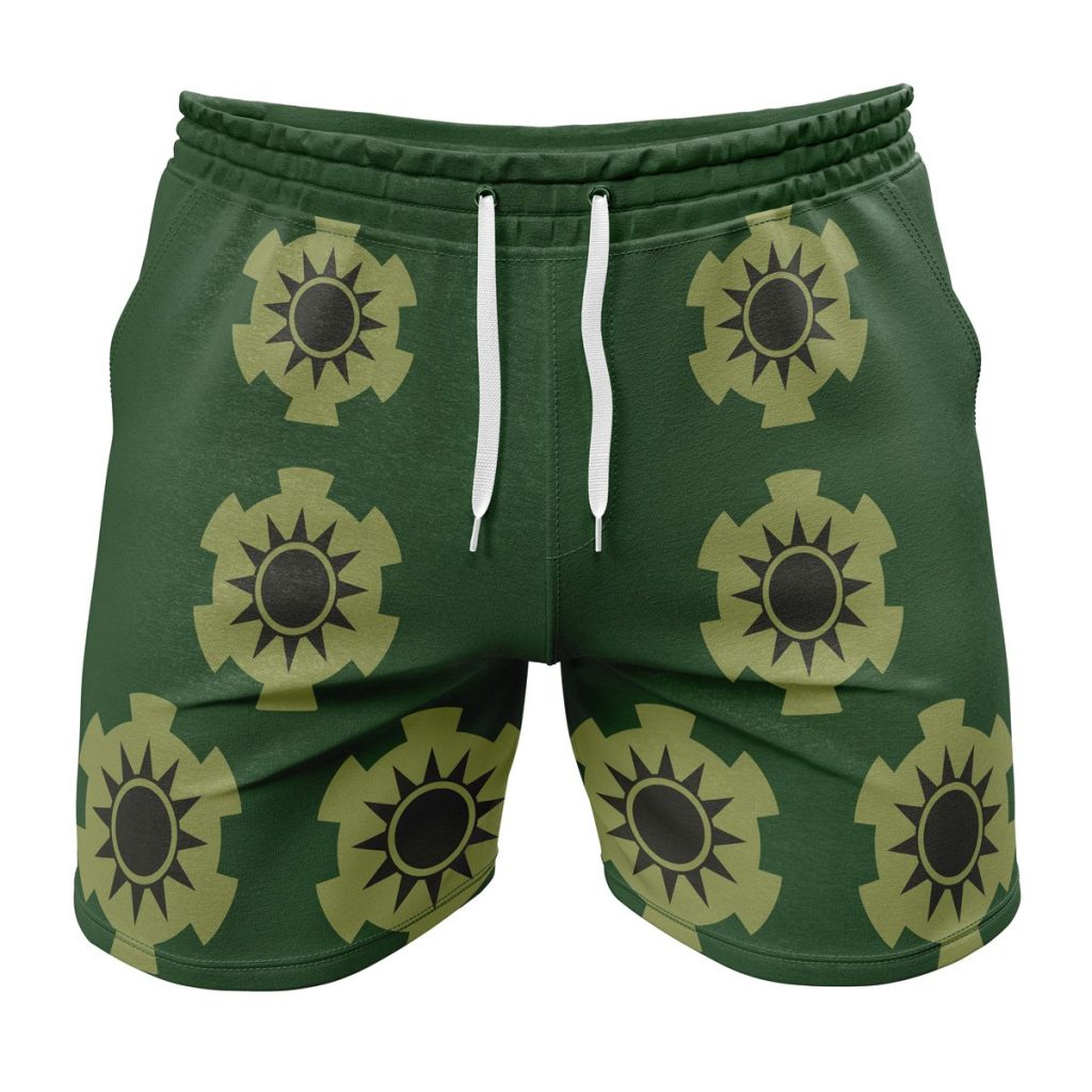 Gym Short front 22 1 - Anime Swim Trunks