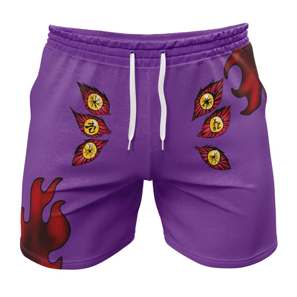 Gym Short front 3 1 - Anime Swim Trunks