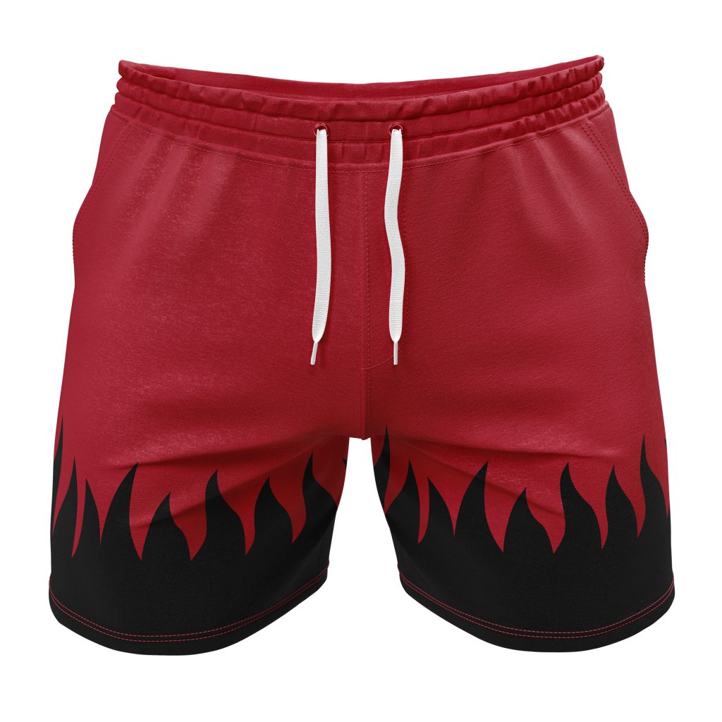 Gym Short front 31 1 - Anime Swim Trunks