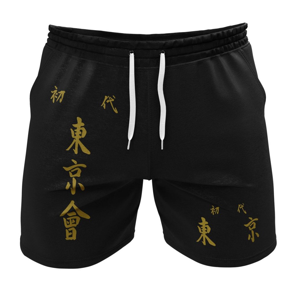 Gym Short front 39 1 - Anime Swim Trunks