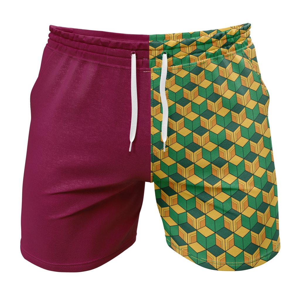 Gym Short front 4 1 - Anime Swim Trunks