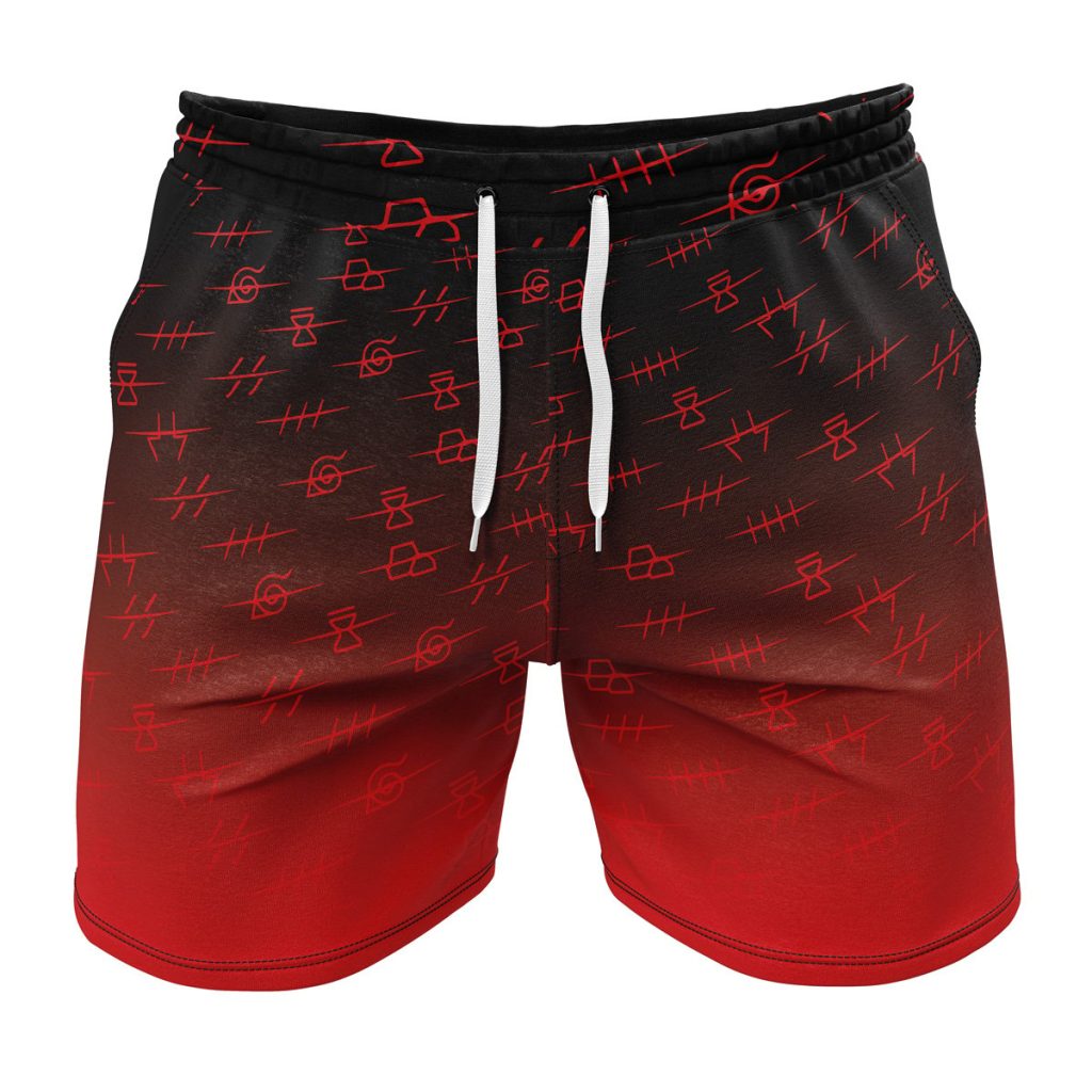 Gym Short front 4 2 - Anime Swim Trunks