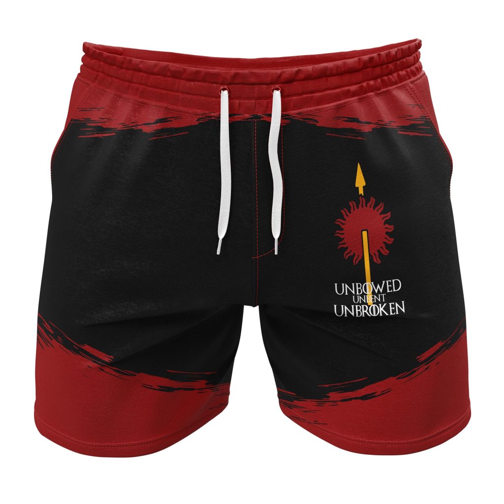 Gym Short front 42 1 - Anime Swim Trunks