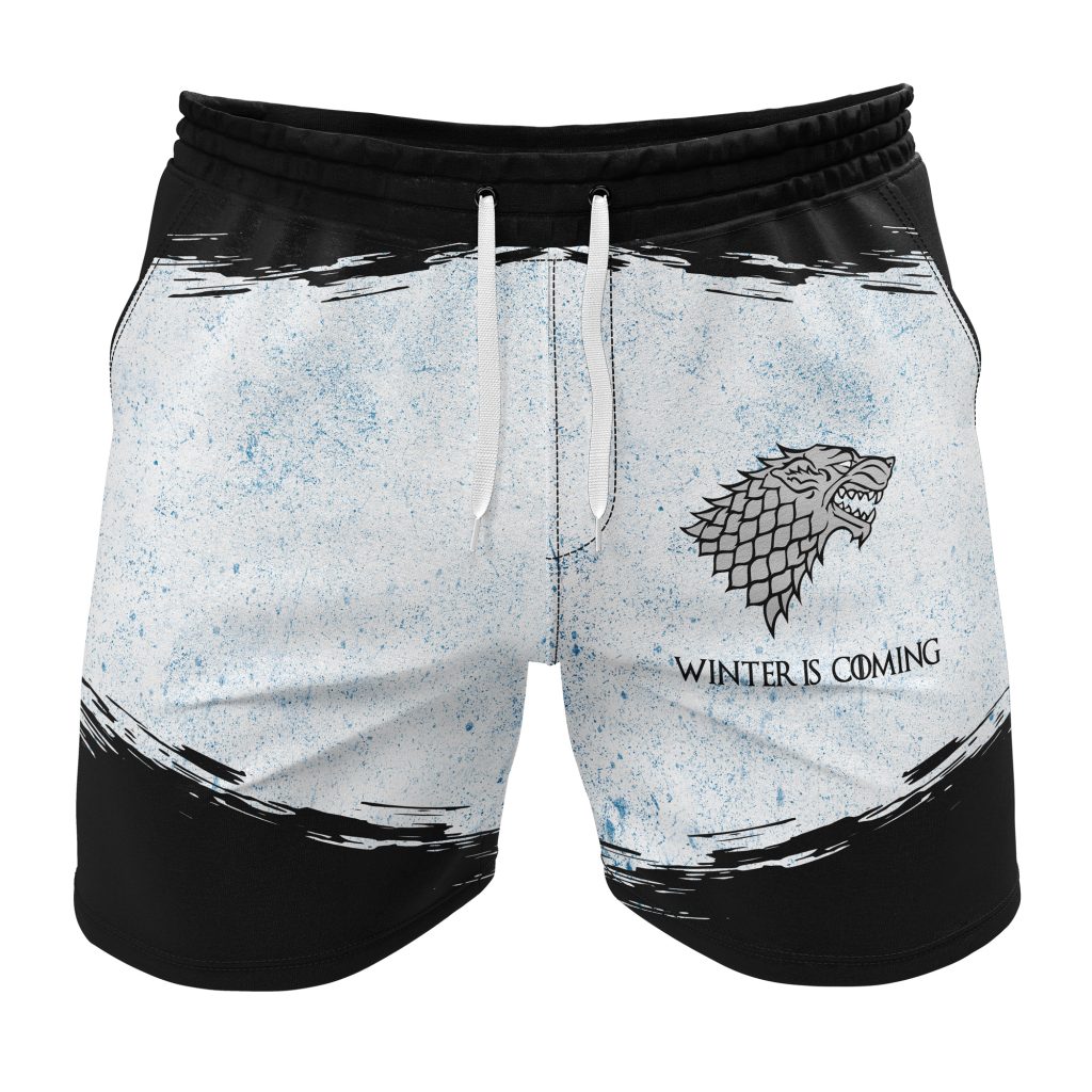 Gym Short front 43 1 - Anime Swim Trunks