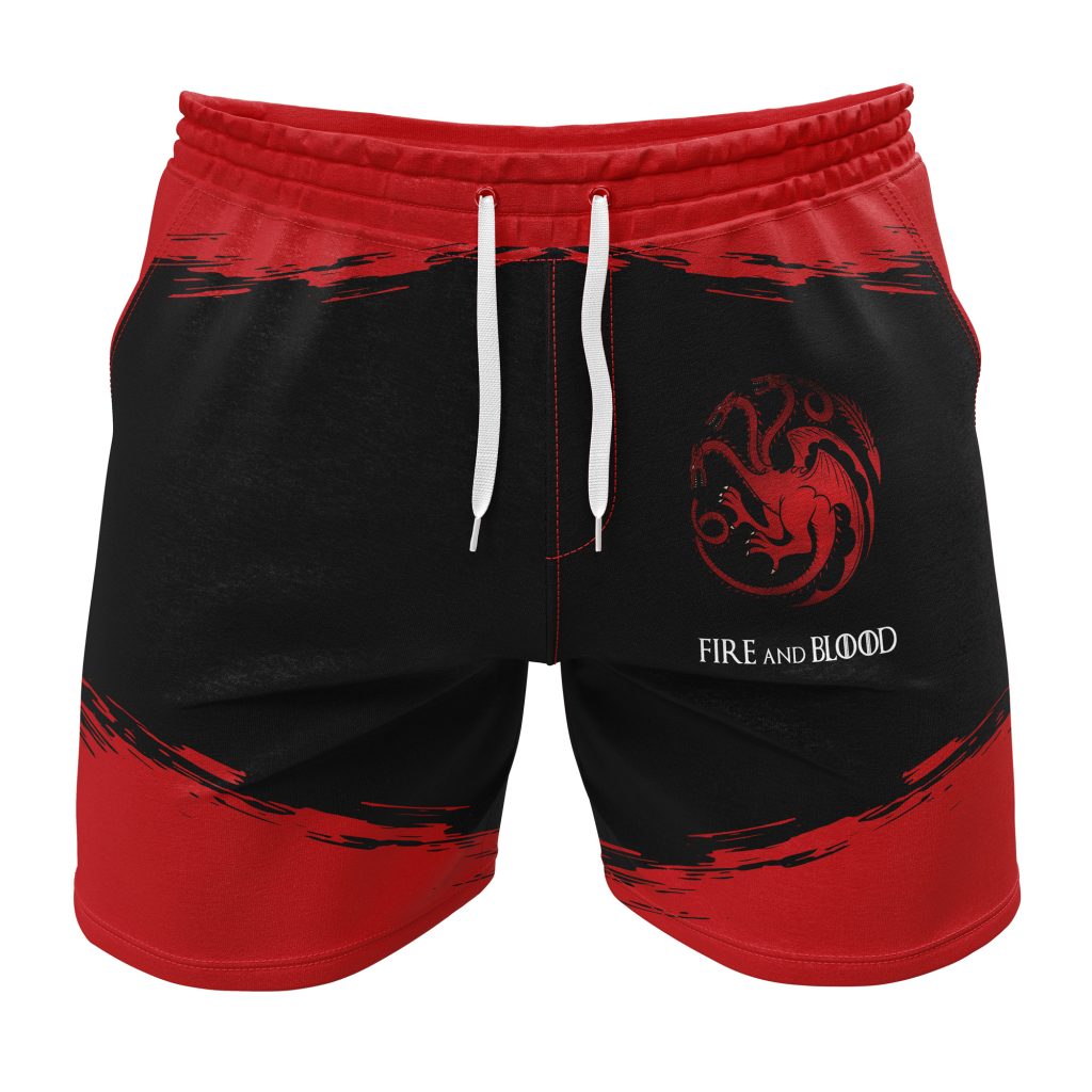 Gym Short front 45 - Anime Swim Trunks