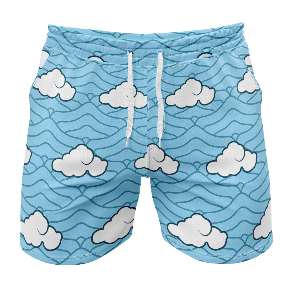 Gym Short front 9 1 - Anime Swim Trunks