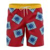 Luffys Wano Pattern OP Hawaiian Shorts FRONT Mockup Knot - Anime Swim Trunks