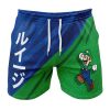 Luigi SMB Gym Short FRONT Mockup 2 - Anime Swim Trunks