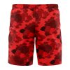 Red Aloha Akatsuki Hawaiian Shorts BACK Mockup - Anime Swim Trunks