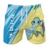 Squirtle Attack Pokemon Gym Short FRONT Mockup - Anime Swim Trunks