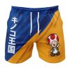 Toad SMB Gym Short FRONT Mockup 2 - Anime Swim Trunks