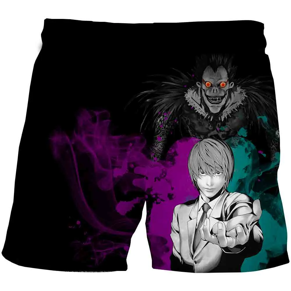 Death Note Yagami Raito And Ryuk Swim Trunk - Anime Swim Trunks