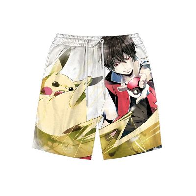 Pokemon Cartoon Pikachu Satoshi Swim Trunk 1 - Anime Swim Trunks