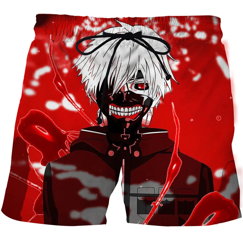 Red Tokyo Ghoul Kaneki Ken Swim Trunk - Anime Swim Trunks